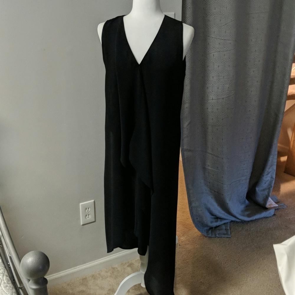 WHBM Asymmetrical Black Cocktail Dress